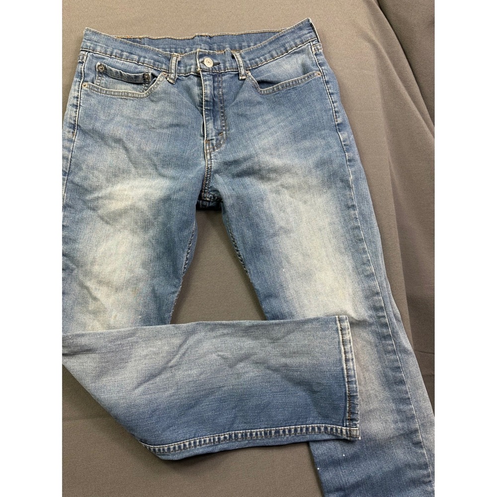 Levis 511 Slim Fit Jeans Men W34 L30 Blue Medium Wash Paint Splatter 04511-1025